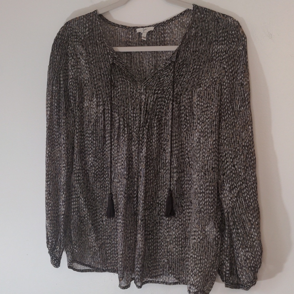 Joie Suzatta Silk Leopard Print Blouse Small - Picture 2 of 9